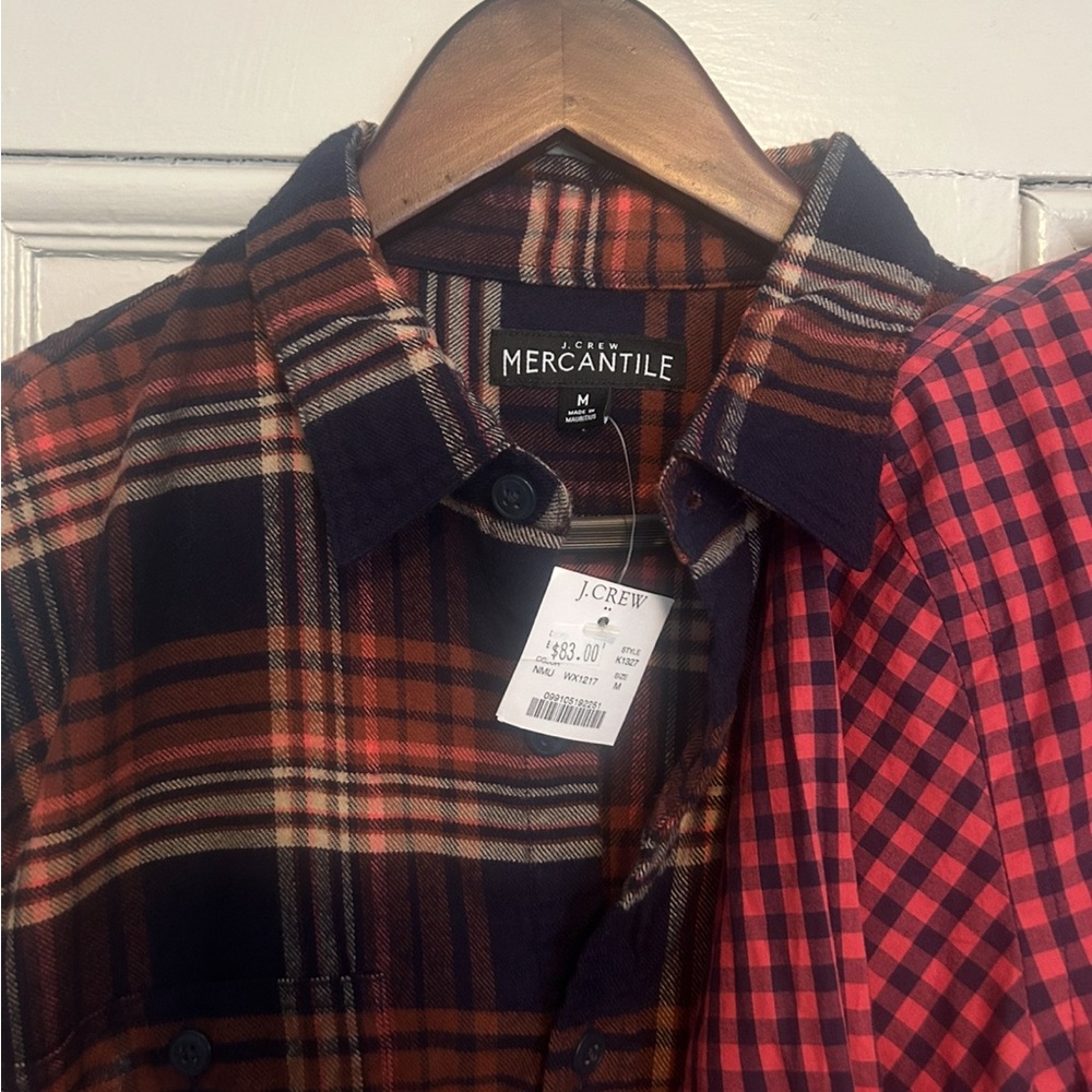 J. Crew and Frank and Oak plaid shirts. NWT - Picture 2 of 3